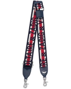 Zadig & Voltaire Jacquard Logo-Motif Shoulder Strap - Blue