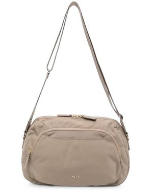 agnès b. Logo-Plaque Shoulder Bag - Natural