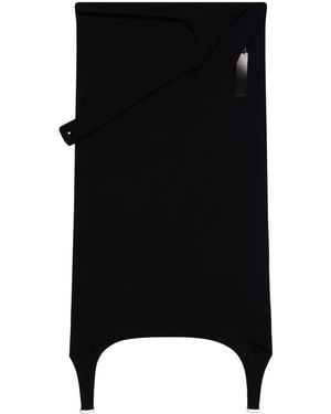 Courreges Diving Crepe Midi Skirt - Black