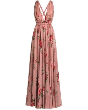 Dolce & Gabbana フローラル ドレス - レッド