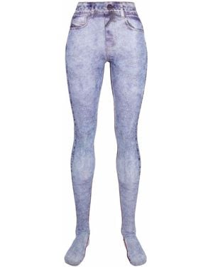 DIESEL Trompe L'Oeil-Effect Leggings - Blue