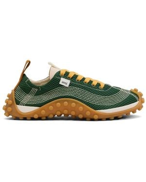 Ami Paris Sneakers Mirage Con Inserti A Rete - Verde