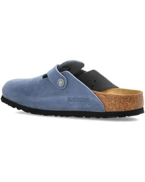 Birkenstock Boston レザーミュール - ブルー