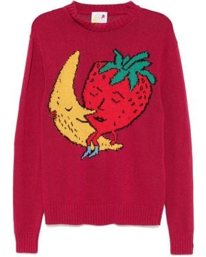 Sky High Farm Graphic-Print Jumper - Pink