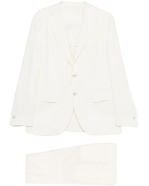 Eleventy Single-Breasted Suit - White