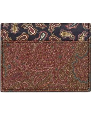 Etro Paisley Card Holder - Brown