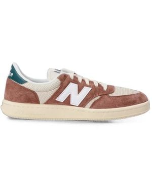 New Balance T500 Suede Trainers - Pink