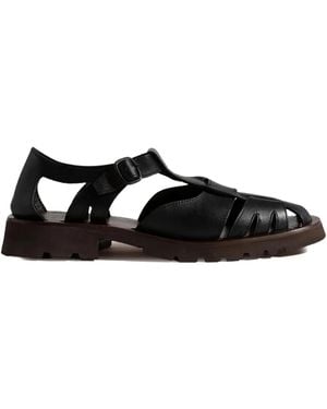 Hereu Leather Sandals - Black