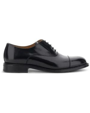 Berwick Shoes Cap-Toe Lace-Up Shoes - Black