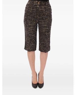 Dolce & Gabbana Short À Effet Tweed - Black
