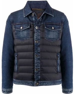 Moorer Mondor-104S Padded Denim Jacket - Blue