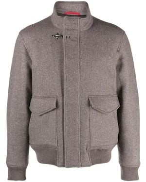 Fay Stand-Up Collar Jacket - Grey