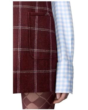 Thom Browne チェック パッチポケット ドレス - パープル
