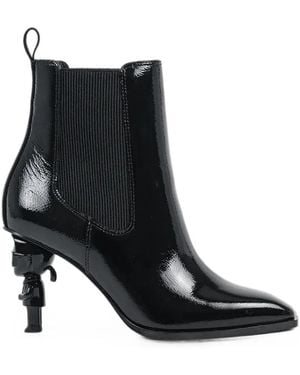 KARL LAGERFELD Heeled Ankle Boots - Black