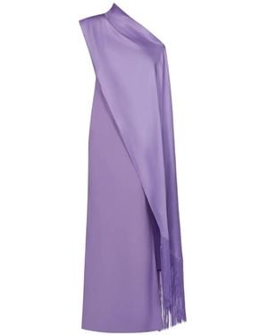 Taller Marmo Berenson Fringe-Trimmed Maxi Dress - Purple