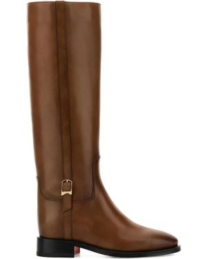 Santoni Mandy Buckle-Detail Knee-High Boots - Brown