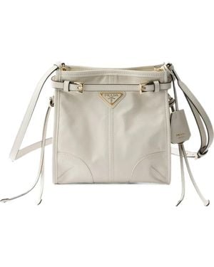 Prada Bonnie Leather Mini Shoulder Bag - White