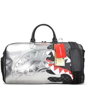 Sprayground Karierte Chrome Spectre Reisetasche - Grau