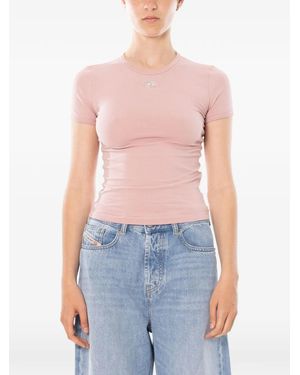 DIESEL T-Shirt Slim Avec Oval D Métallisé - Blue