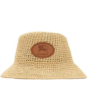 Burberry Knight Stamp Bucket Hat - Natural