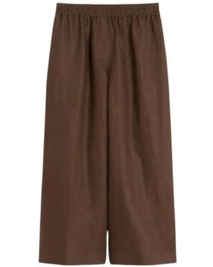 Weekend by Maxmara Elasticated-Waist Palazzo Pants - Brown