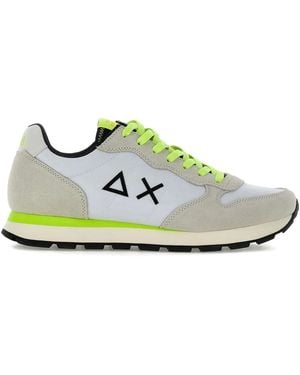 Sun 68 Sneakers Met Vlakken - Groen