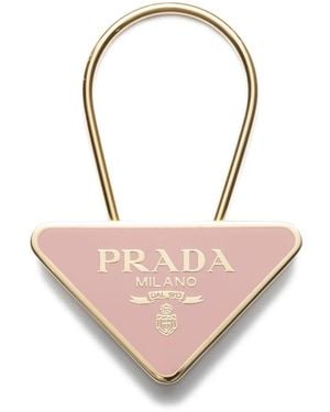 Prada Dreieckiger Metallanhänger - Pink