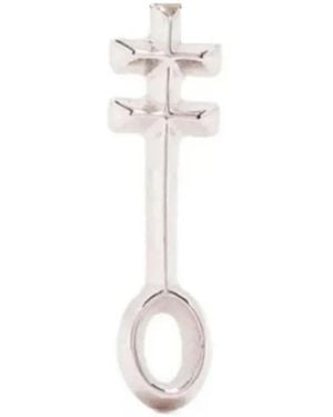 CAPSULE ELEVEN Egyptian Nefer Symbol Hoop Earring - White