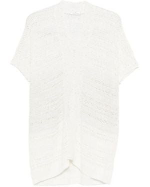 Panicale Short-Sleeve Cardigan - White