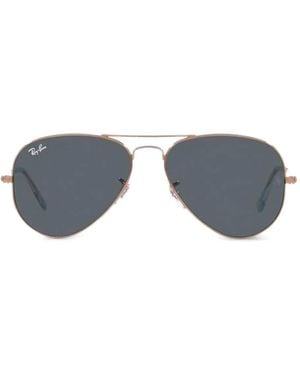 Ray-Ban Rb3025 9202R5 Aviator-Frame Sunglasses - Blue