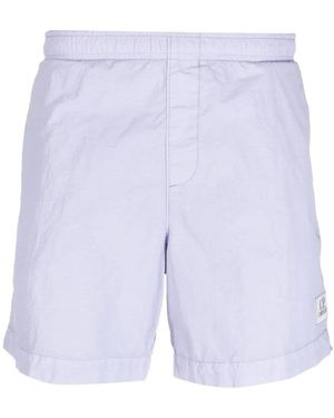 C.P. Company Shorts Met Logopatch - Blauw