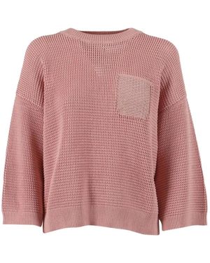 Peserico Long-Sleeve Pocket Jumper - Pink