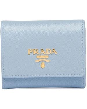 Prada Portafoglio Con Logo - Blu