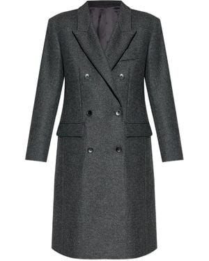 Isabel Marant Double-Breasted Wool Coat - Black