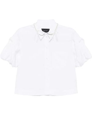 Simone Rocha パフスリーブ シャツ ホワイト | Lyst