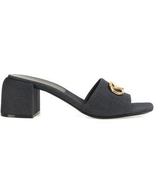 Sergio Rossi 55Mm Block Heel Sandals - Black