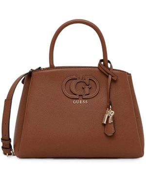 Guess Isola Tote Bag Mit Logo-Schild - Braun