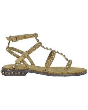 Ash Precious Stud-Embellished Sandals - Metallic