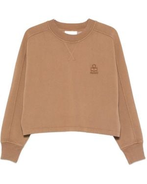 Isabel Marant Sunny Logo-Embroidered Sweatshirt - Natural