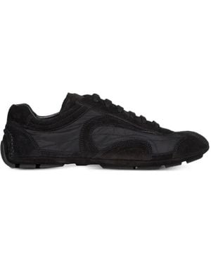 Prada Sneakers Mit Wildledereinsätzen - Schwarz