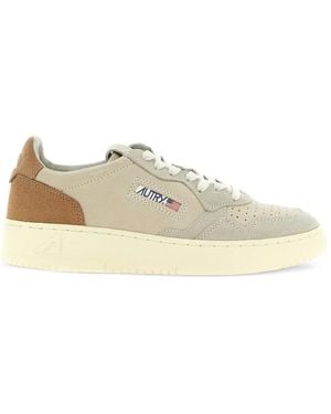 Autry Medalist Low Suede Trainers - Natural