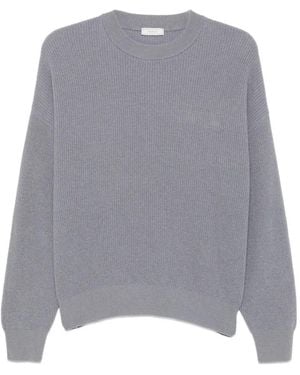 Peserico Ribbed-Knit Monili-Embellished Sweater - Gray