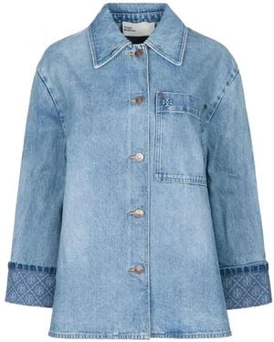Tory Burch Denim Barn Jacket - Blue