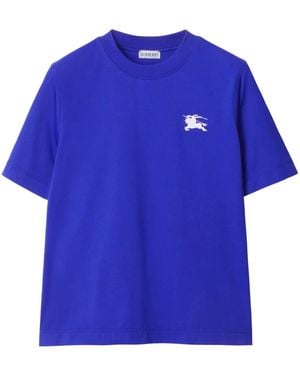 Burberry Cotton Ekd T-Shirt - Blue