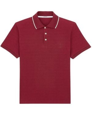Saint Laurent Cassandre-Embroidered Polo Shirt