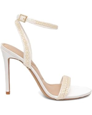 ALDO Perlea Rhinestone-Detail Stiletto Sandals - White