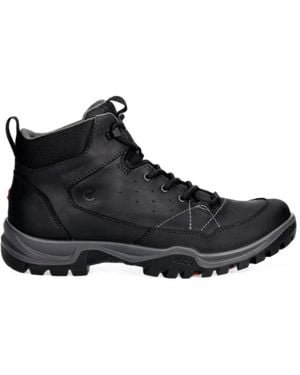 Ecco Lace-Up Leather Boots - Black