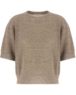 Brunello Cucinelli Kurzärmeliges T-Shirt - Natur