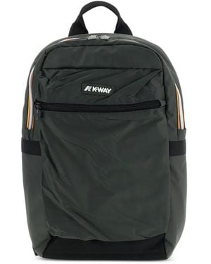 K-Way Sac À Dos Zippé À Patch Logo Laon - Black