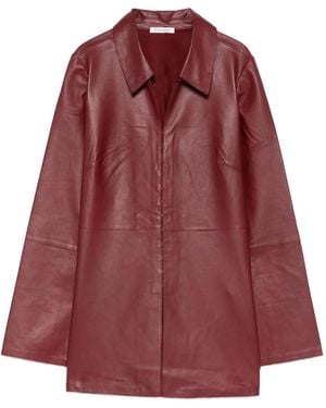 By Malene Birger Alleys Blouse Met Kraag En Vlakken - Rood